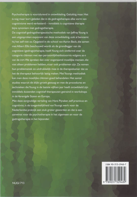 Cognitieve therapie voor persoonlijkheidsstoornissen achterkant