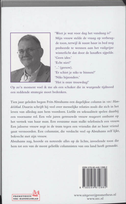 Ben je onze trouwdag vergeten? achterkant