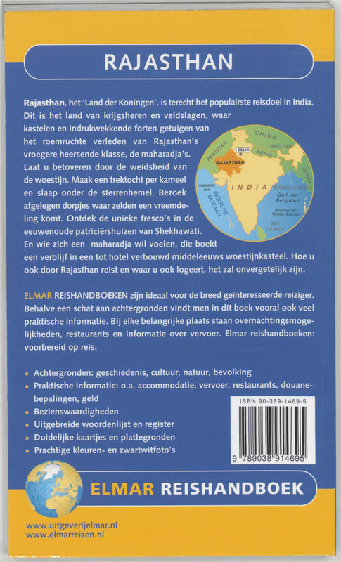 Reishandboek / Rajasthan / Elmar reishandboek achterkant