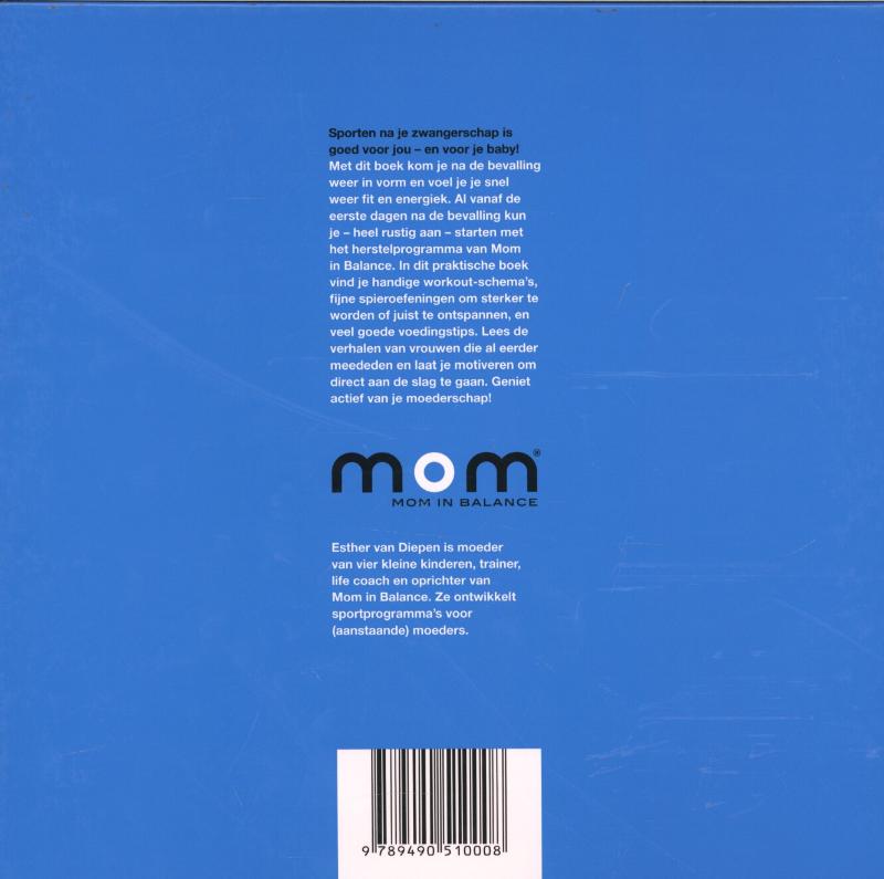 Fit en energiek na de bevalling achterkant