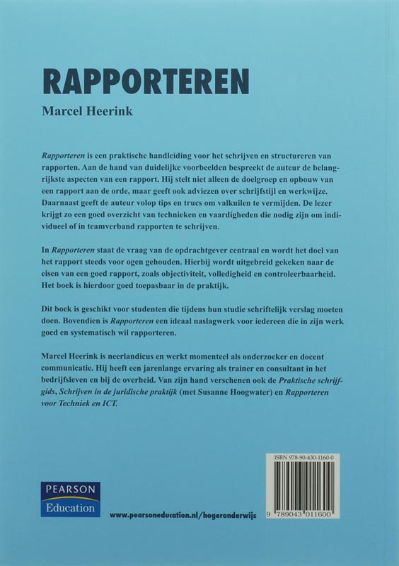 Rapporteren / Communicatieve vaardigheden achterkant
