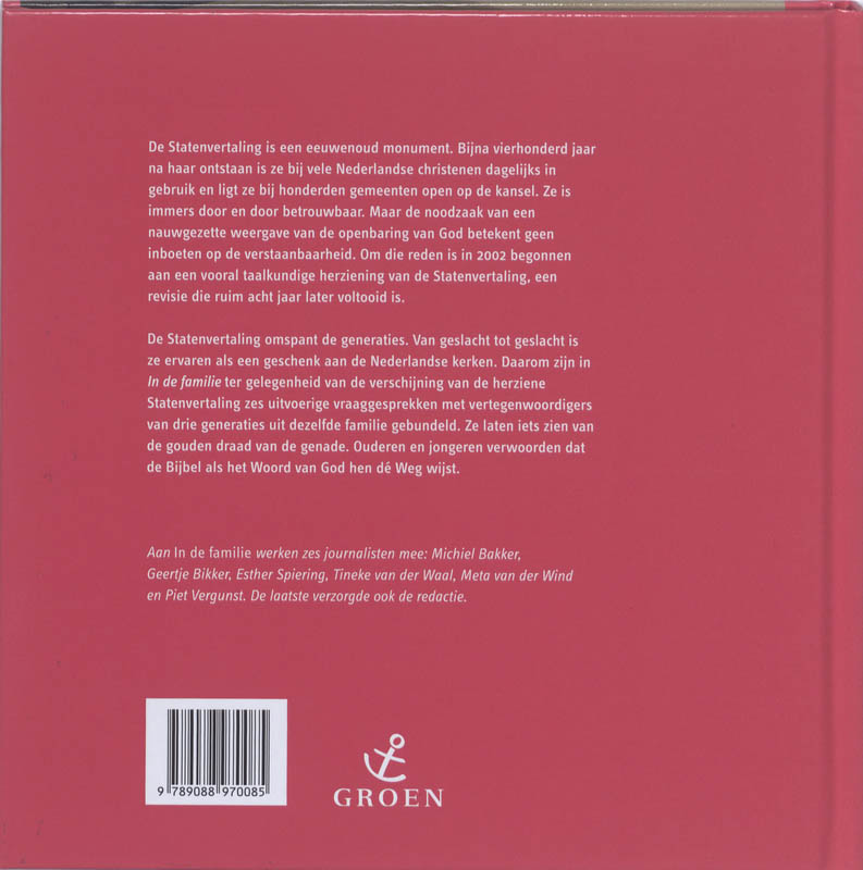 In De Familie achterkant