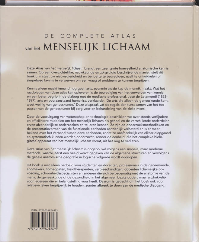 De Complete Atlas Van Het Menselijk Lichaam achterkant