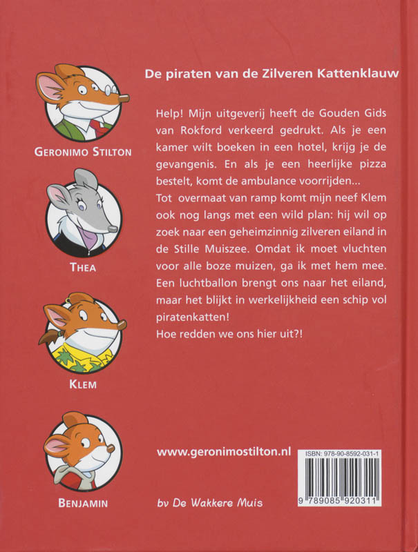 De piraten van de Zilveren Kattenklauw / Geronimo Stilton / 3 achterkant