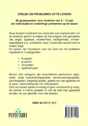 Spelen om problemen op te lossen achterkant