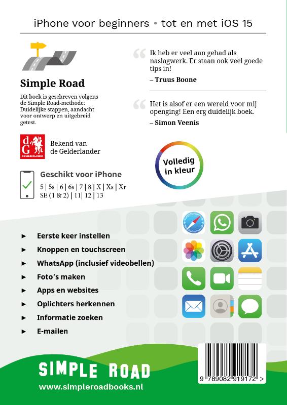iPhone boek voor beginners - in kleur achterkant