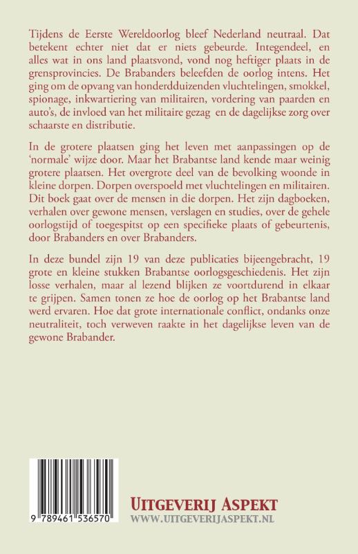 Brabant en de Eerste Wereldoorlog achterkant