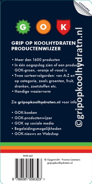 Grip op Koolhydraten 6 -   Productenwijzer achterkant