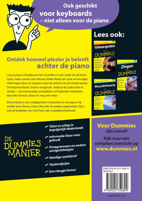 Pianospelen voor Dummies achterkant