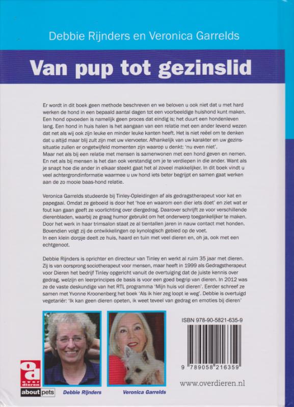 Van pup tot gezinslid achterkant