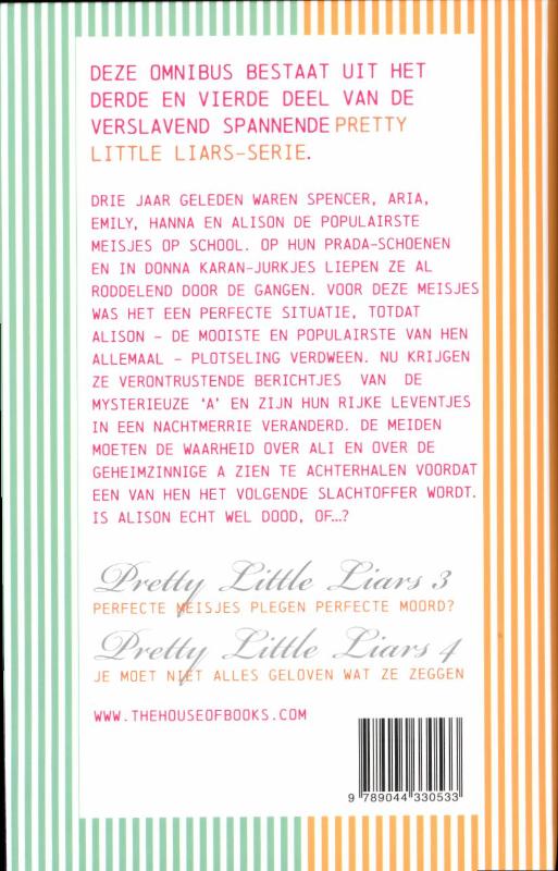 Pretty Little Liars Deel 3 & 4 / Pretty Little Liars / 3-4 achterkant
