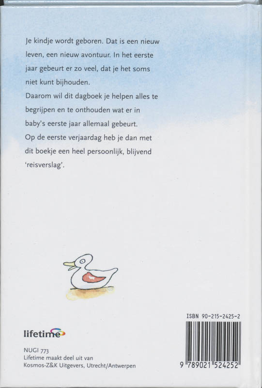 Baby's eerste jaar achterkant