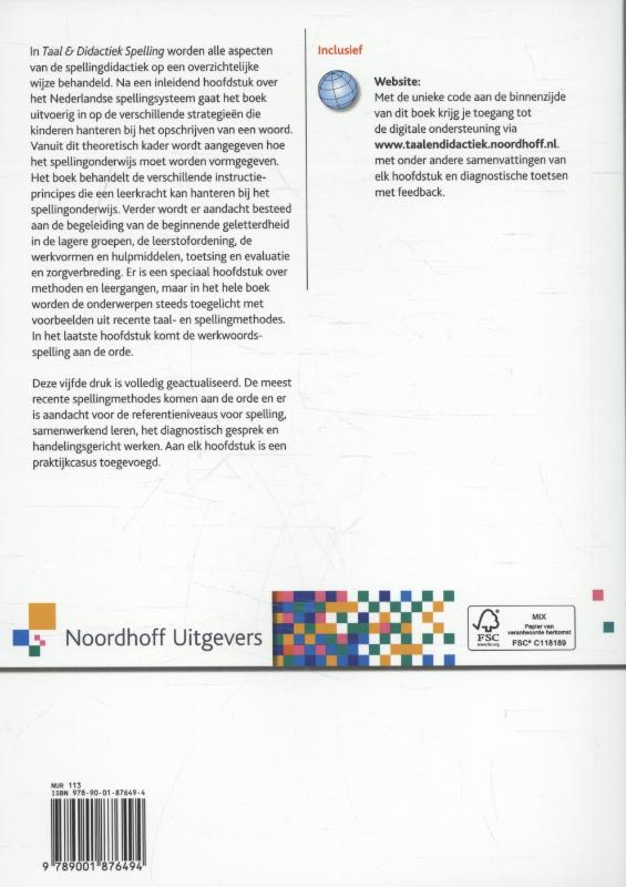Spelling / Taal & didactiek achterkant