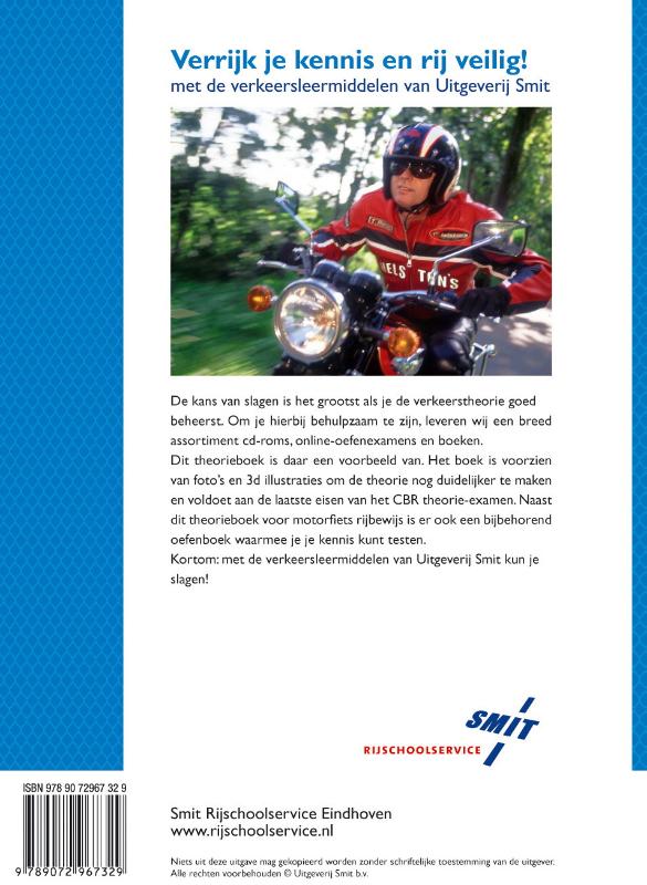 Het theorieboek motorfiets achterkant