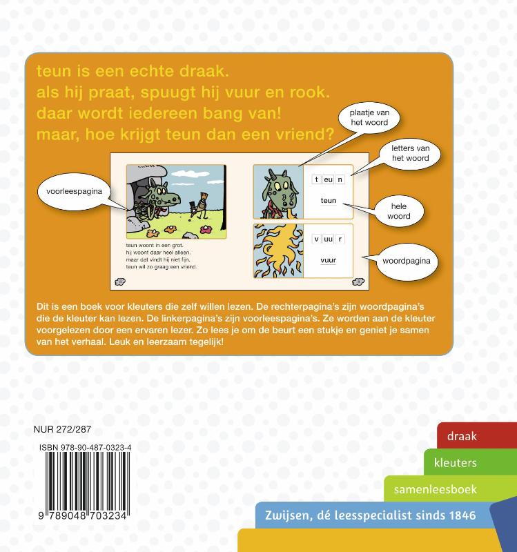 Het boek van teun / Kleuters samenleesboek achterkant