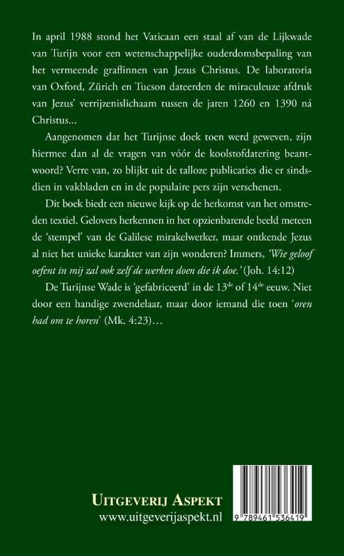 Subliem licht op de lijkwade van Turijn achterkant