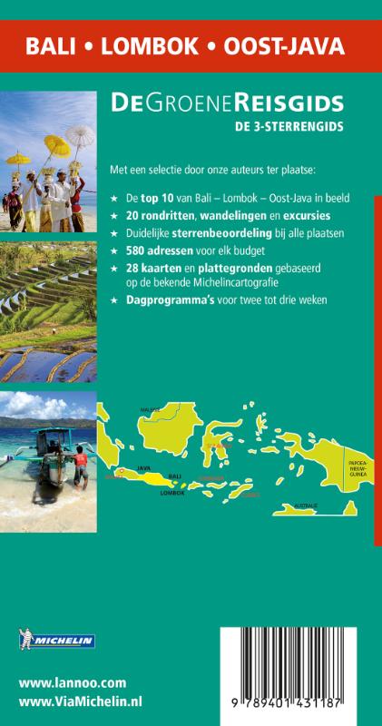 De Groene Reisgids - Bali/Lombok/Oost-Java / Michelin Reisgids achterkant