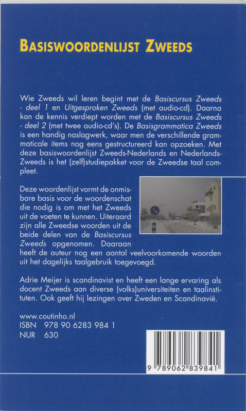 Basiswoordenlijst Zweeds achterkant