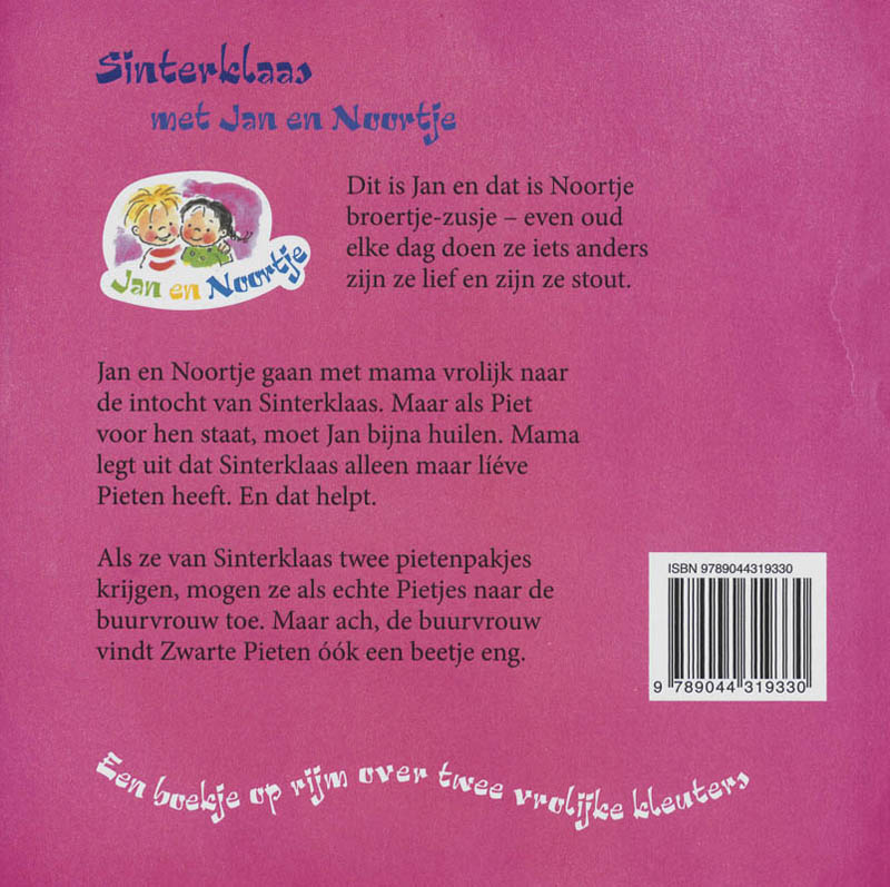 Sinterklaas Met Jan En Noortje achterkant