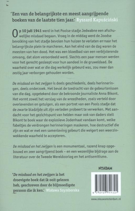 De misdaad en het zwijgen achterkant