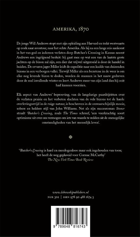 Butcher's crossing achterkant