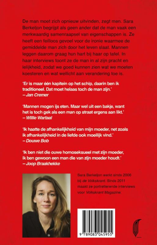 De man van nu achterkant