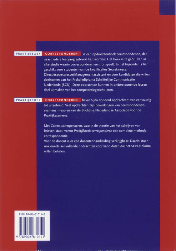 Praktijkboek Corresponderen achterkant