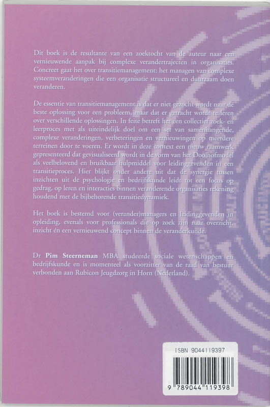 Nieuw Perspectief Op Verandermanagement: Alert Transitiemanagement achterkant