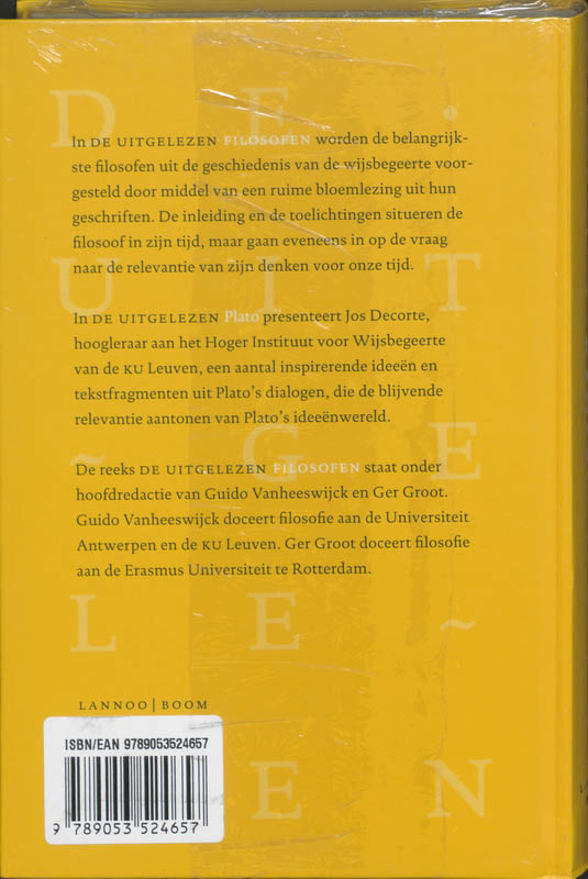 De uitgelezen Plato / De uitgelezen filosofen achterkant