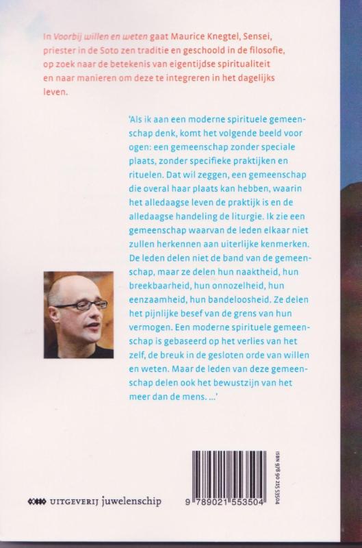 Voorbij willen en weten achterkant