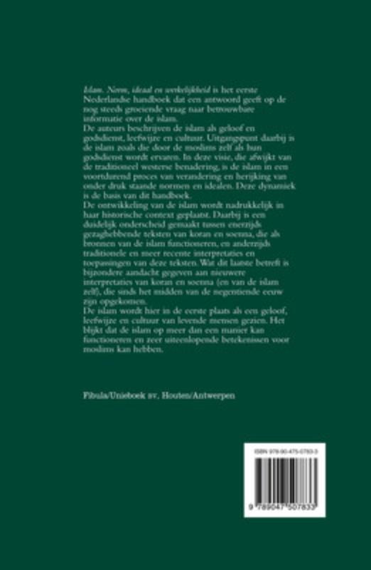 Islam, norm ideaal en werkelijkheid / druk Heruitgave achterkant