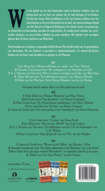 Het geluid van de stad / 1 achterkant