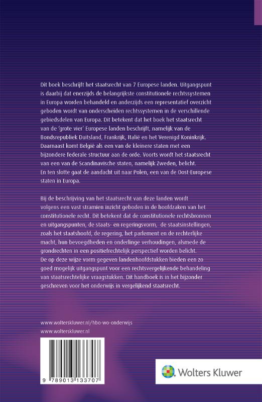 Het Staatsrecht van 7 Europese landen achterkant