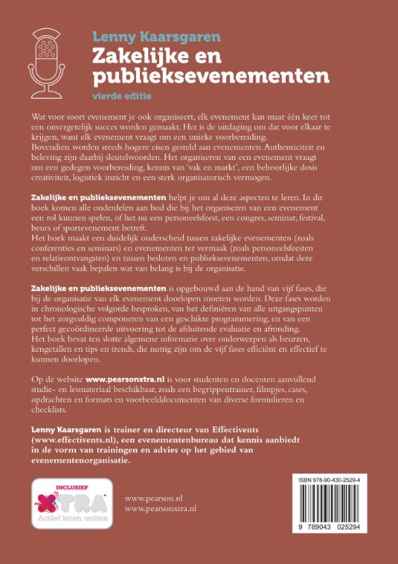 Zakelijke en publieksevenementen achterkant