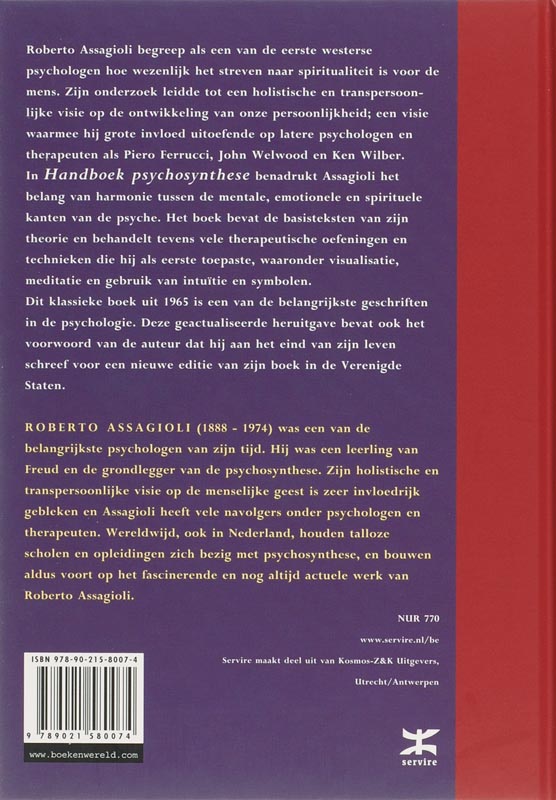 Handboek Psychosynthese achterkant
