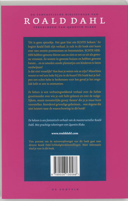 De fantastische bibliotheek van Roald Dahl - De heksen achterkant