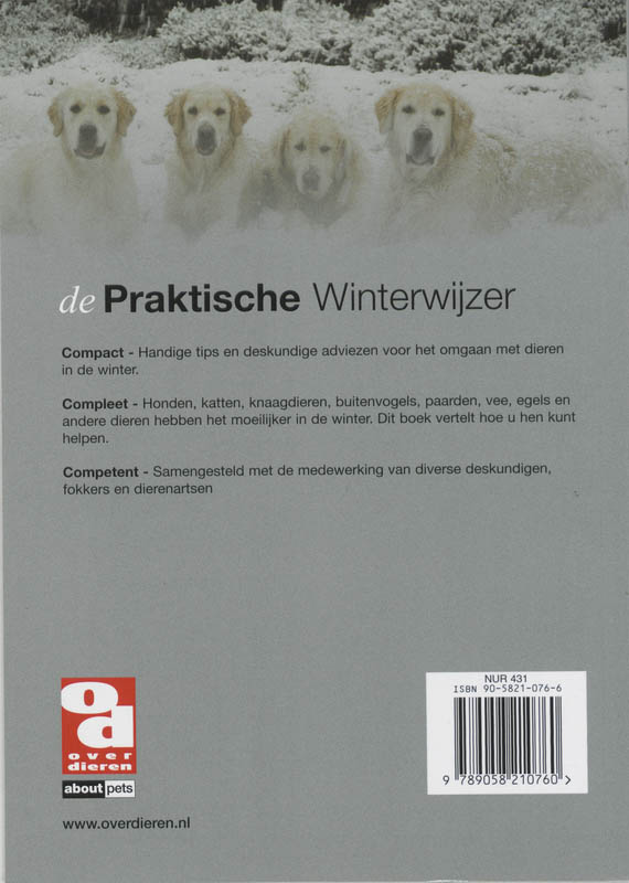 Praktische winterwijzer / Over Dieren achterkant