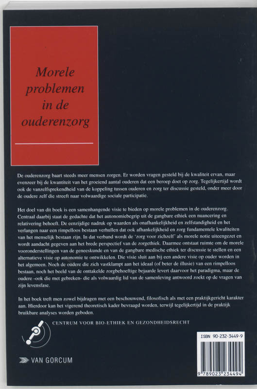 Morele Problemen In De Ouderenzorg achterkant