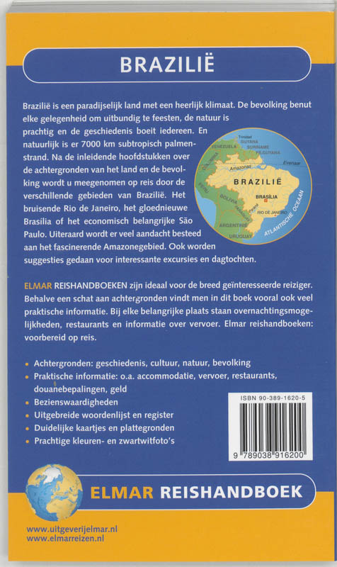 Reishandboek / Brazilie / Elmar reishandboek achterkant