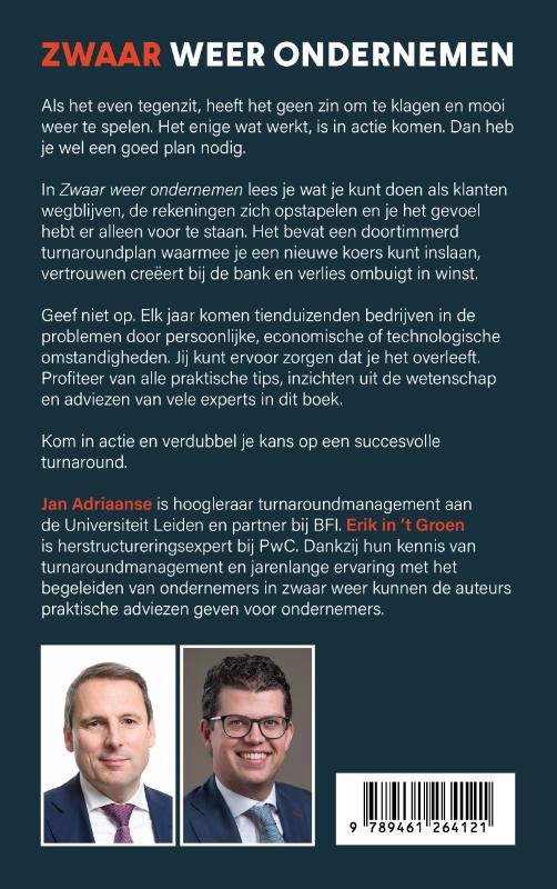 Zwaar weer ondernemen achterkant