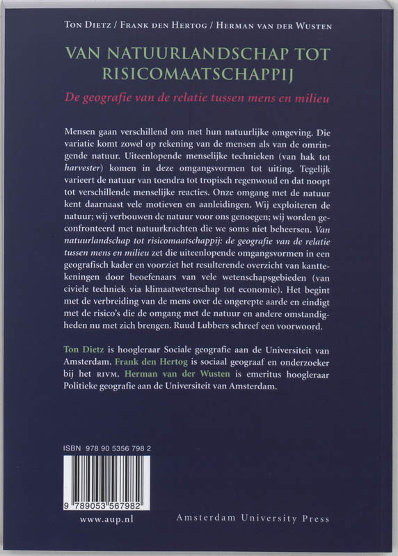 Van natuurlandschap tot risicomaatschappij achterkant