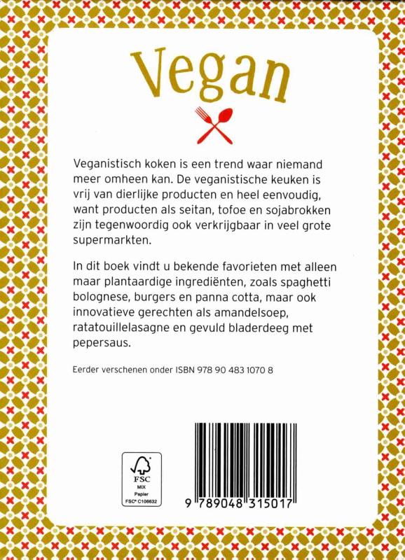 Vegan / Mini Kookboekje achterkant