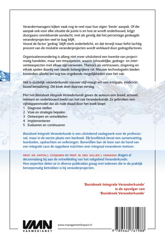 Basisboek Integrale Veranderkunde achterkant