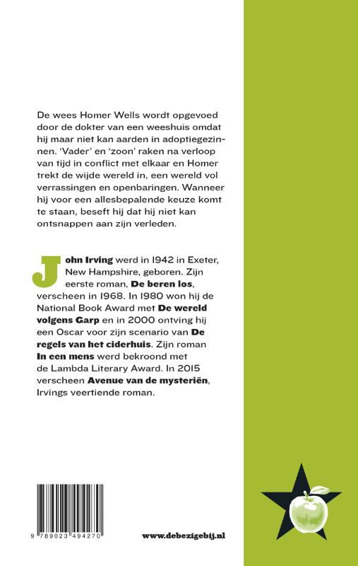 De regels van het ciderhuis achterkant