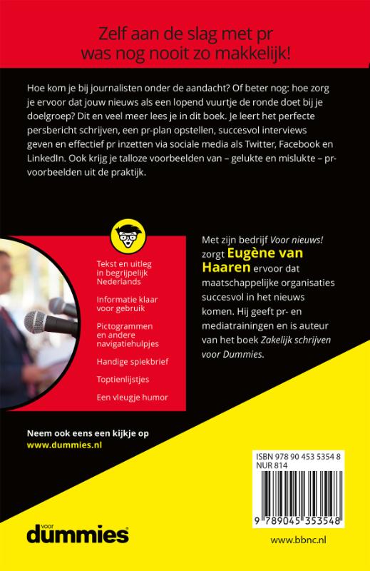 PR voor dummies / Voor Dummies achterkant
