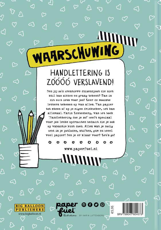 Handlettering, doe je mee? Editie 1 achterkant