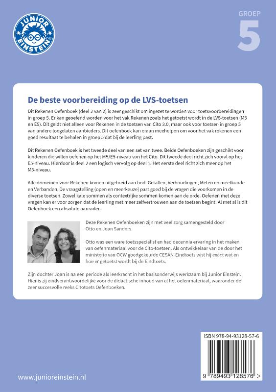 Rekenen 2 groep 5 Oefenboek achterkant