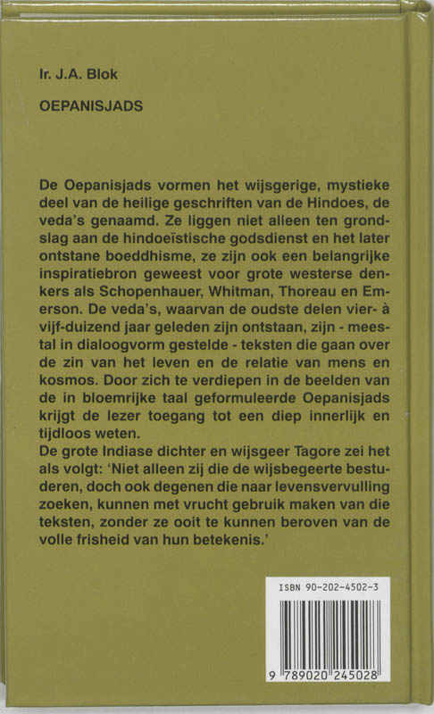 Oepanisjads / New age achterkant