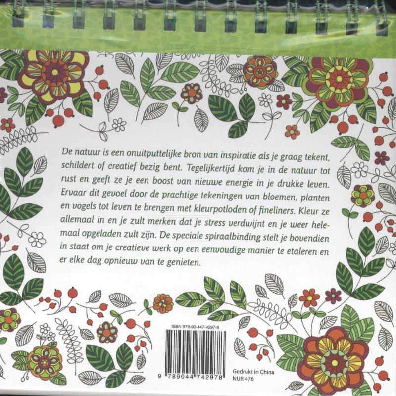 Feel happy natuur kleurplaten achterkant