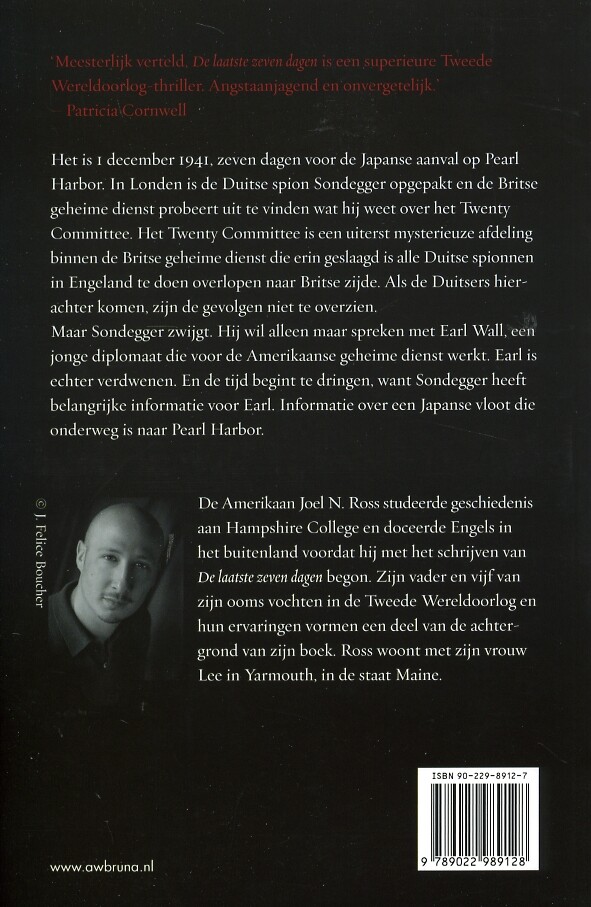 De laatste zeven dagen achterkant